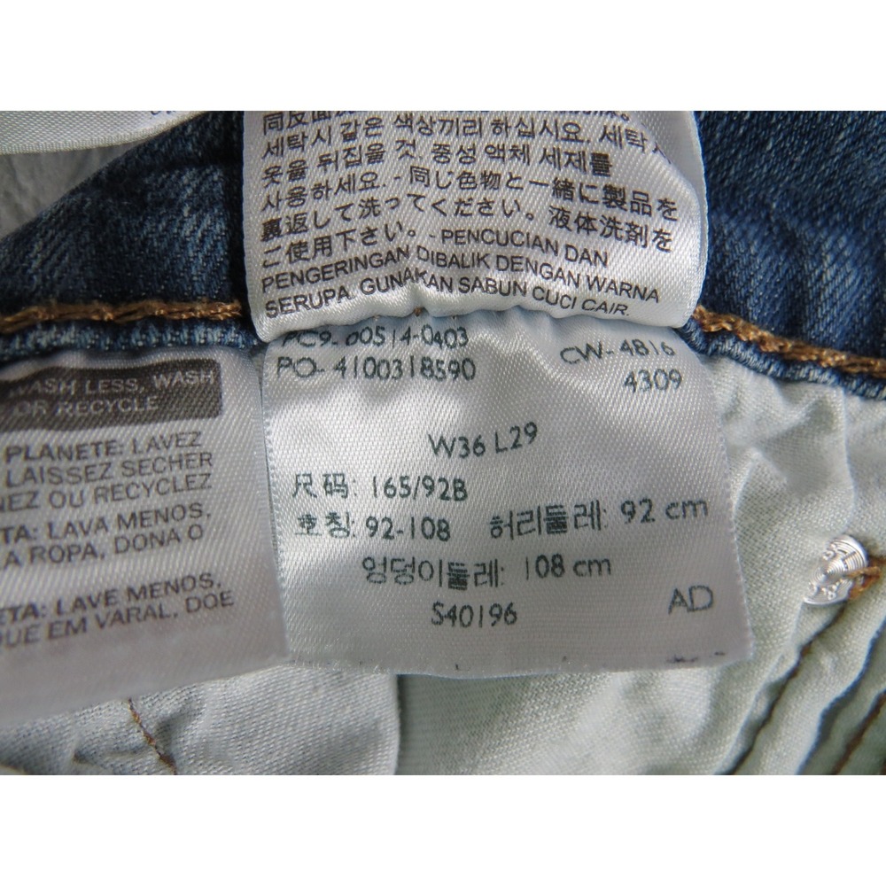 Levi 511‎ Men's Jeans W36 L29 Blue Straight Fit Denim Pants - Picture 2 of 9